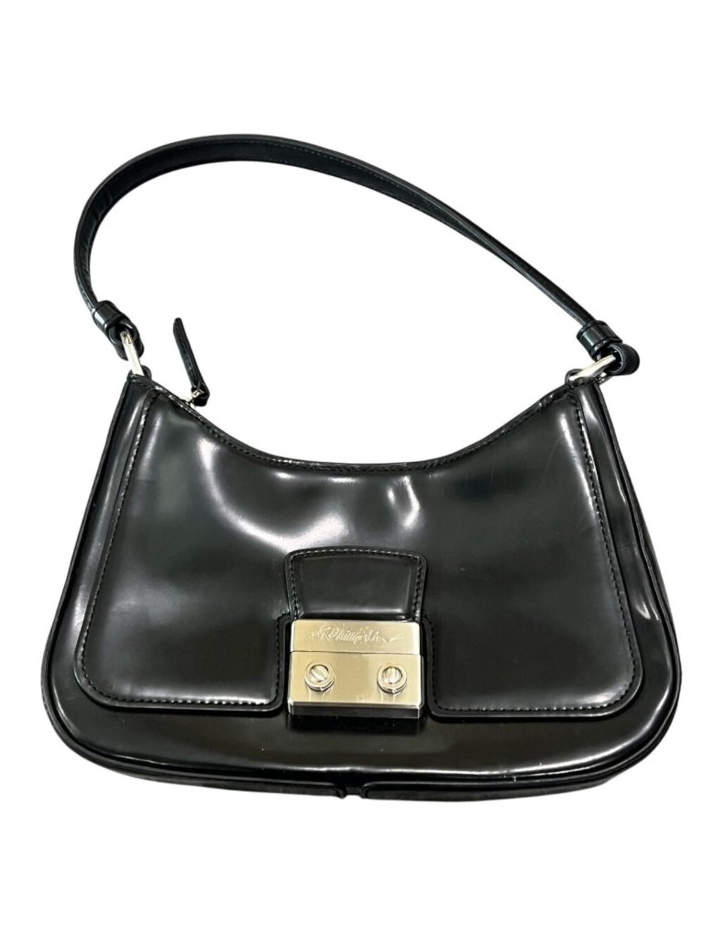 3.1 Phillip Lim Pashli Baguette Bag in Black Patent Leather